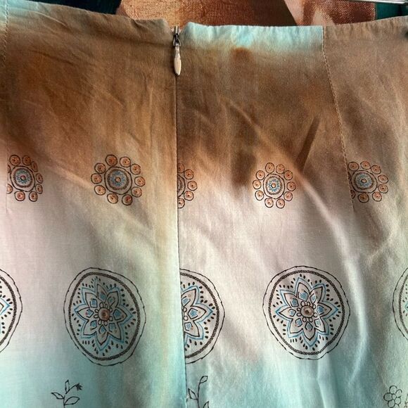 Brown and Cream Knee-Length Skater Skirt Size 11 - Picture 6 of 16